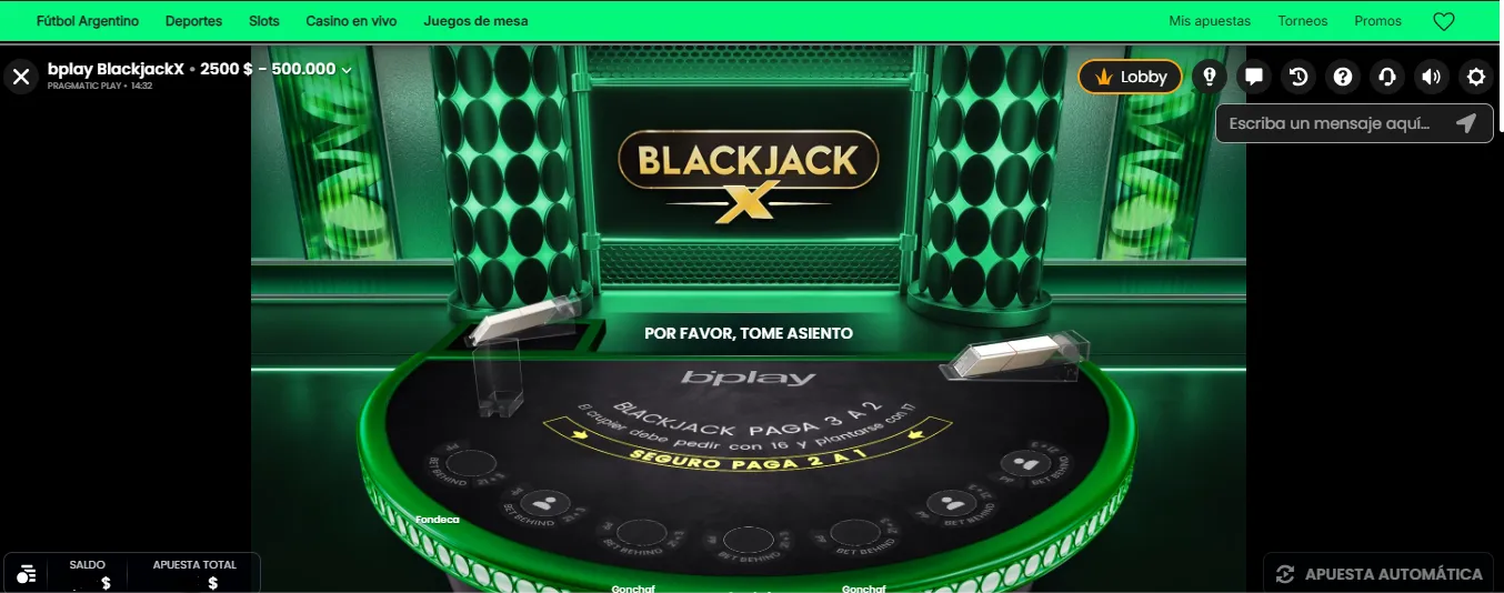 El Blackjack que ofrece bplay casino
