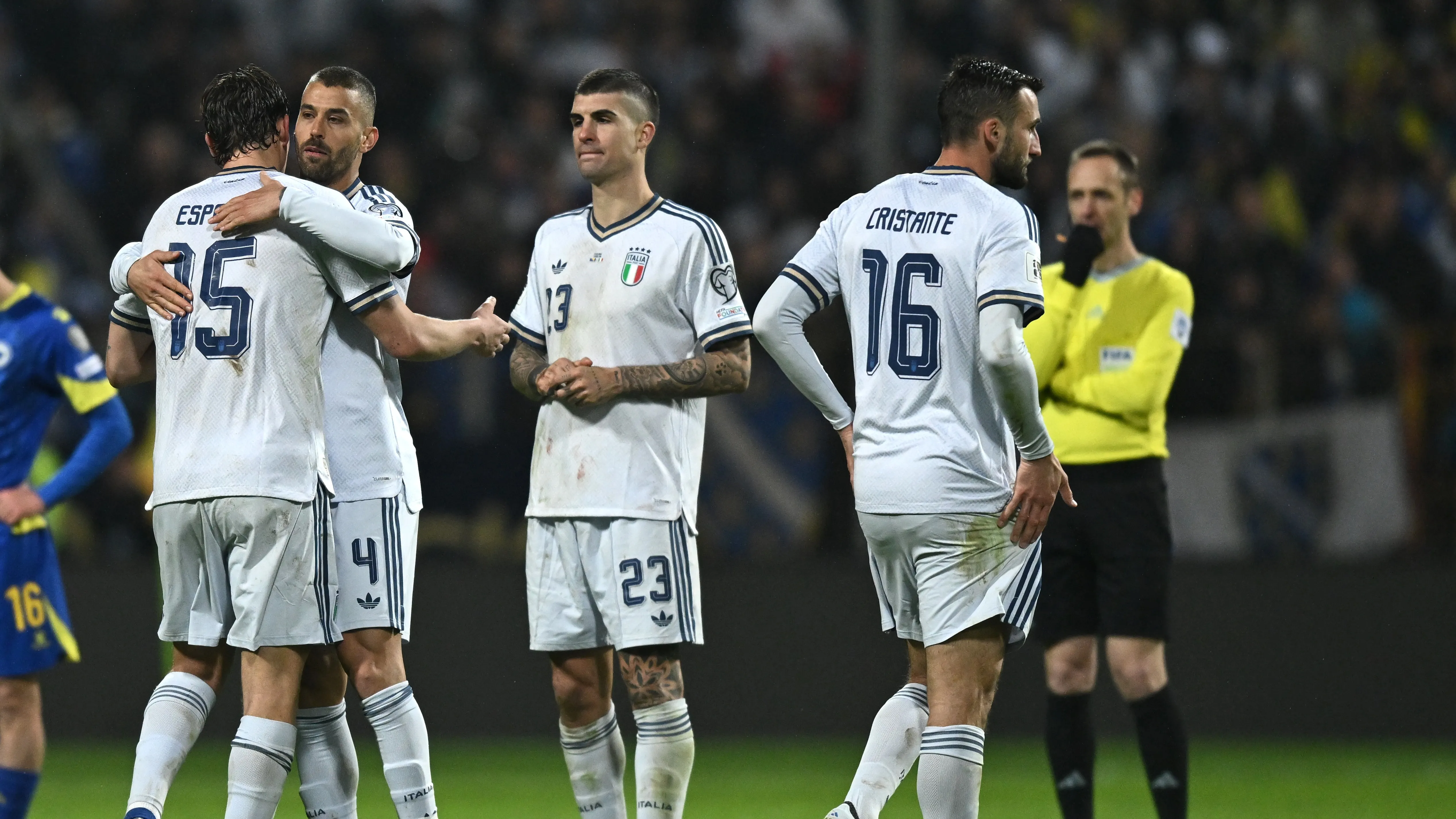 Italia perdió el repechaje con Bosnia y no clasificó al Mundial por tercera edición consecutiva. (Getty)