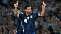 Lionel Messi celebra su gol ante Zambia.