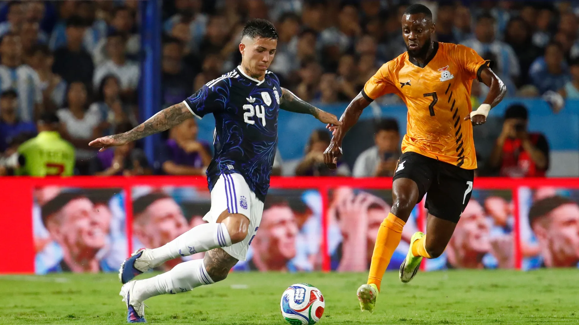 Enzo Fernández en acción. (Foto: Getty)