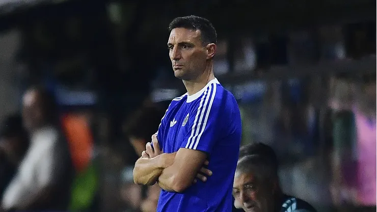Lionel Scaloni durante la victoria de Argentina ante Zambia.