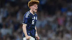 Valentín Barco se mostró feliz por lo que fue su primer gol con la camiseta de la Selección Argentina, en el amistoso vs. Zambia.