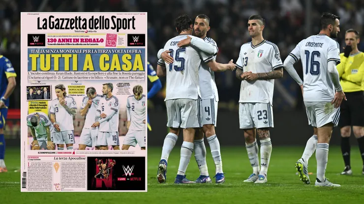 Los medios de comunicación de Italia criticaron a la Azzurra y a la FIGC por quedarse otra vez afuera del Mundial.