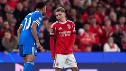 Prestianni discute con Kylian Mbappé.