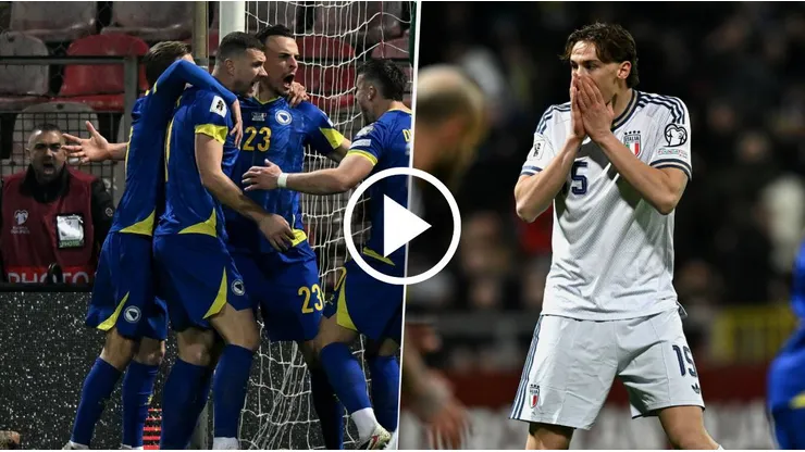 La Selección de Italia celebró la clasificación de Bosnia para que sea su rival en el último partido del Repechaje para el Mundial.