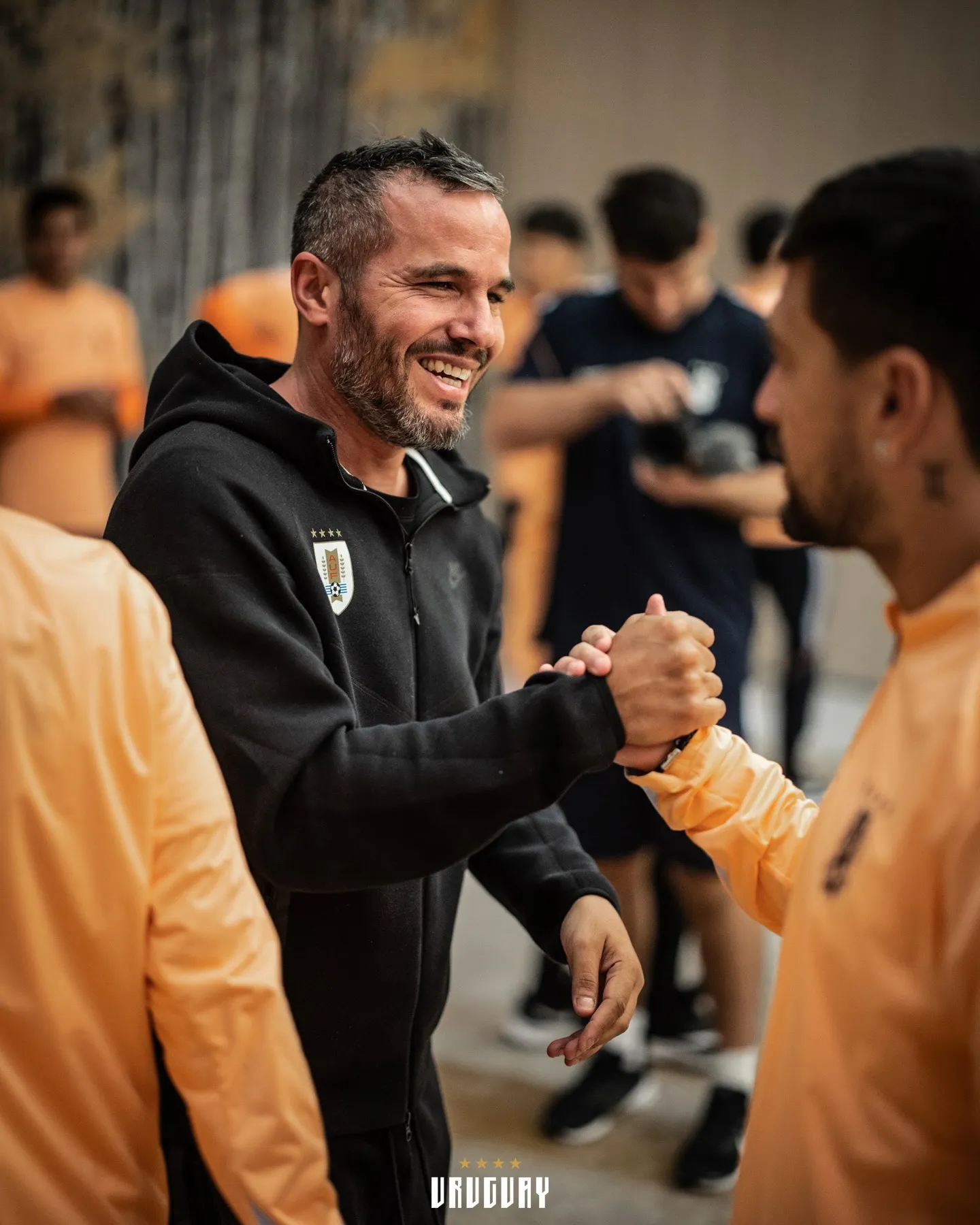 Alvaro estuvo acompañando a su selección en varios amistosos previos al Mundial. Foto @aufoficial
