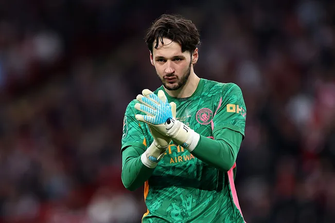 Trafford, el elegido en las copas locales para defender el arco de Manchester City. (Getty)