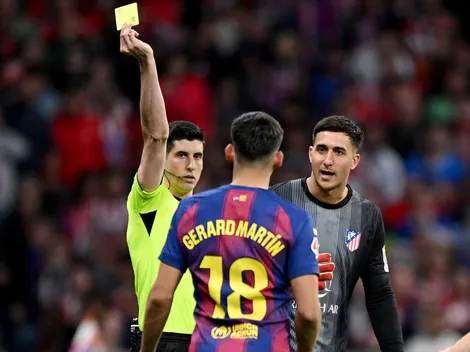 Musso y Simeone arremetieron contra el arbitraje y desde Barcelona respondieron: "No fue roja"