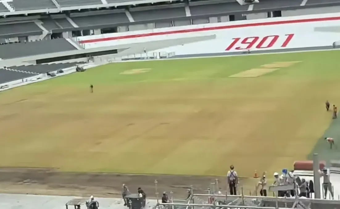 Así lucía el campo de juego el pasado jueves.