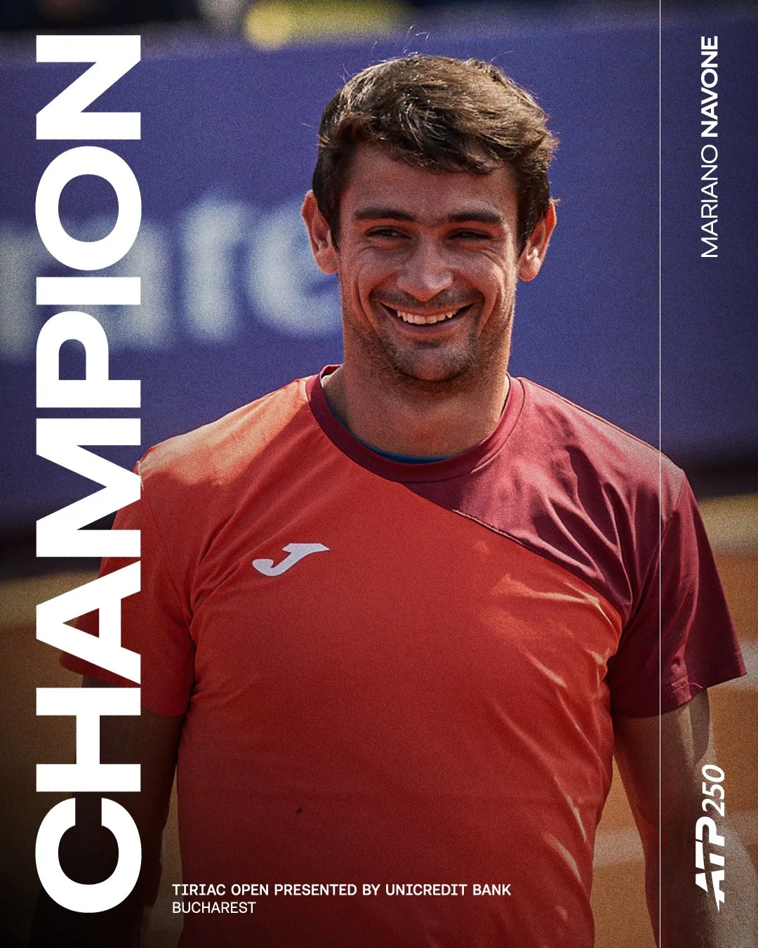 Mariano Navone, campeón en Rumania. (Foto: ATP).