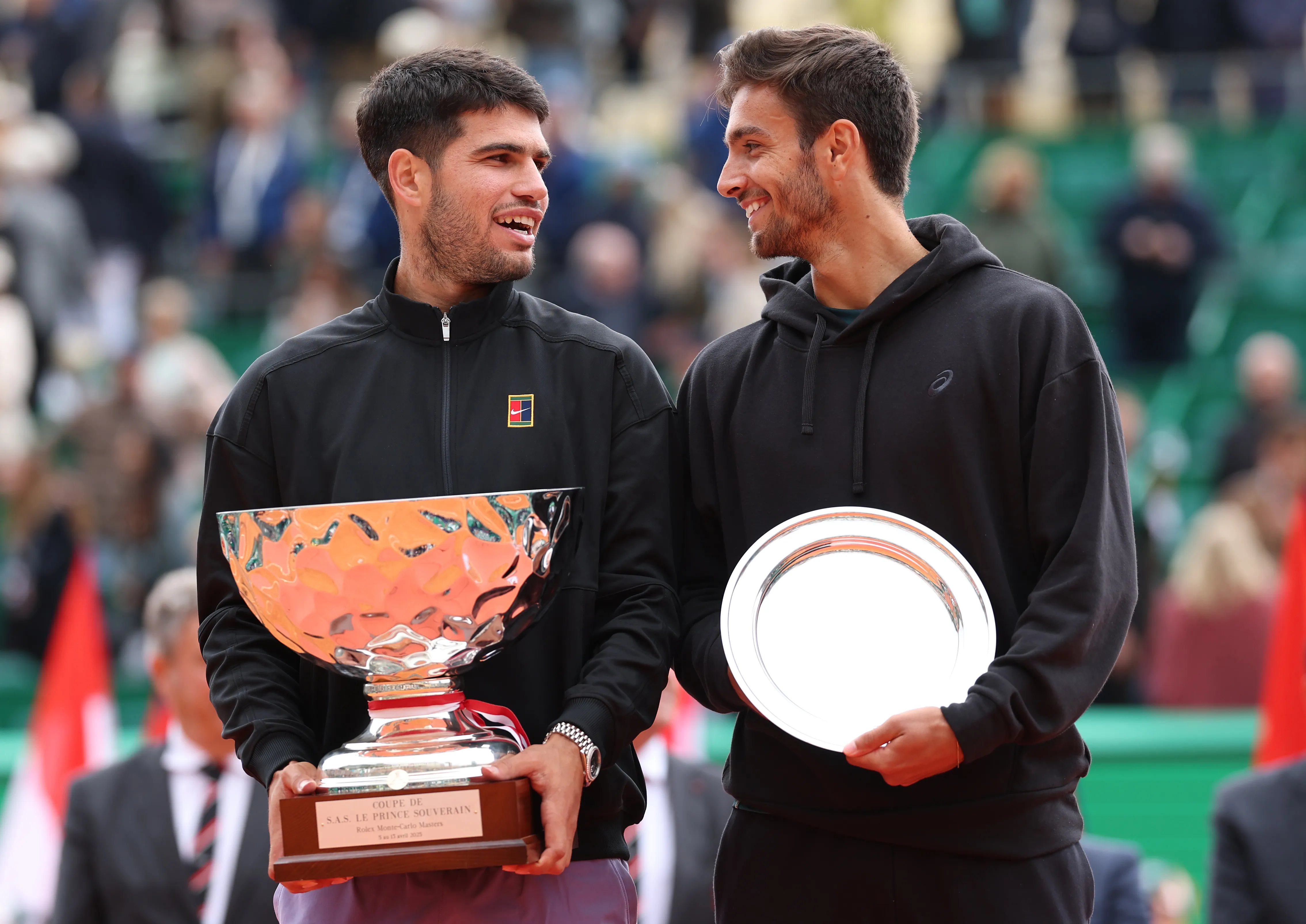 Alcaraz derrotó en la final del Masters 1000 de Montecarlo a Lorenzo Musetti. (Foto: Getty).