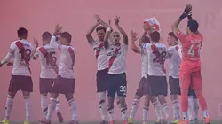 El plantel de River ante Belgrano.