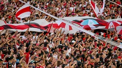 Los hinchas de River en el Estadio Monumental.