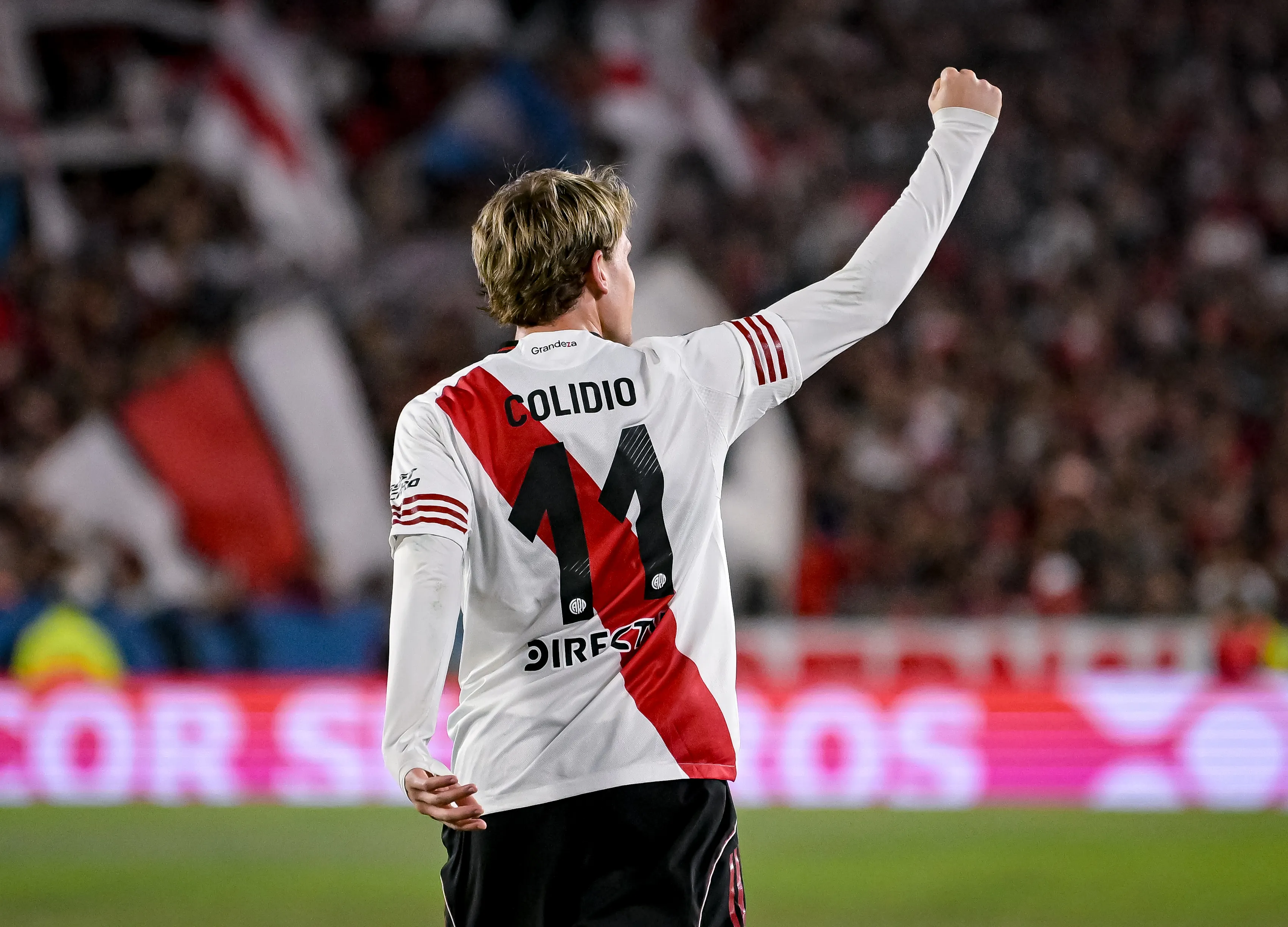 Facundo Colidio, tras convertir un gol en River vs. Belgrano.