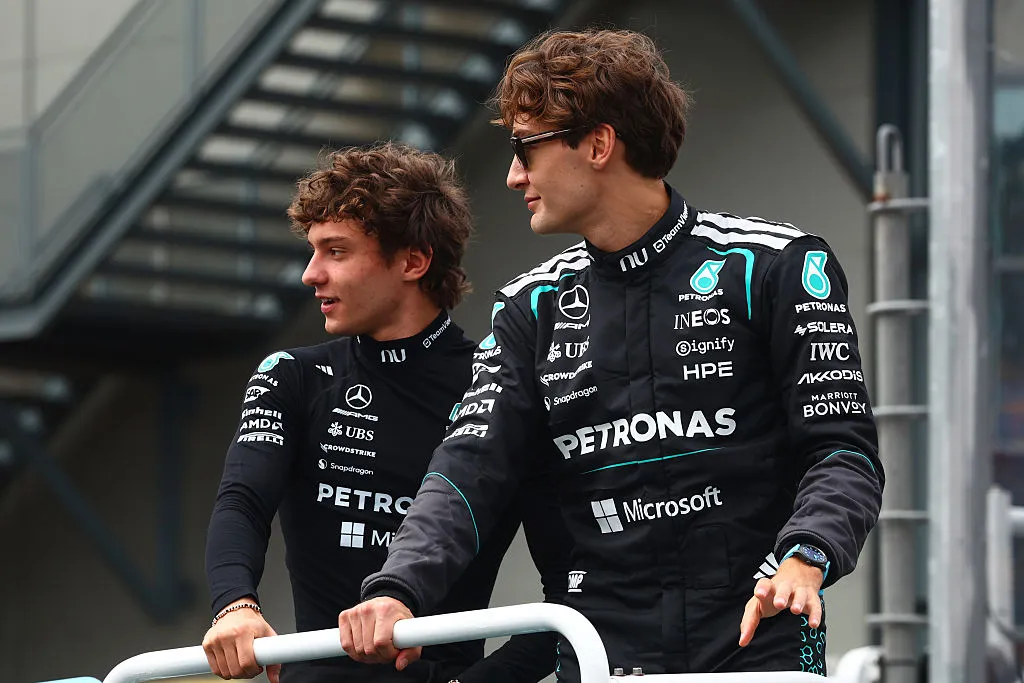 Antonelli y Russell son la pareja dominante de la F1 2026. (Getty)