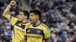 Adam Bareiro celebra su gol frente a Universidad Católica, por la Copa Libertadores.