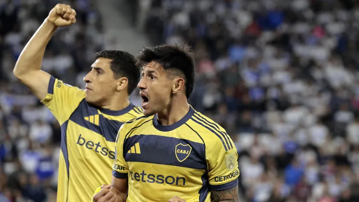Adam Bareiro celebra su gol frente a Universidad Católica, por la Copa Libertadores.
