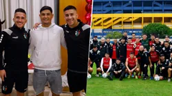La sorpresiva visita de Maxi Salas a Palestino antes del entrenamiento a metros de La Bombonera