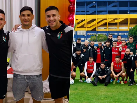 La sorpresiva visita de Maxi Salas a Palestino antes del entrenamiento a metros de La Bombonera