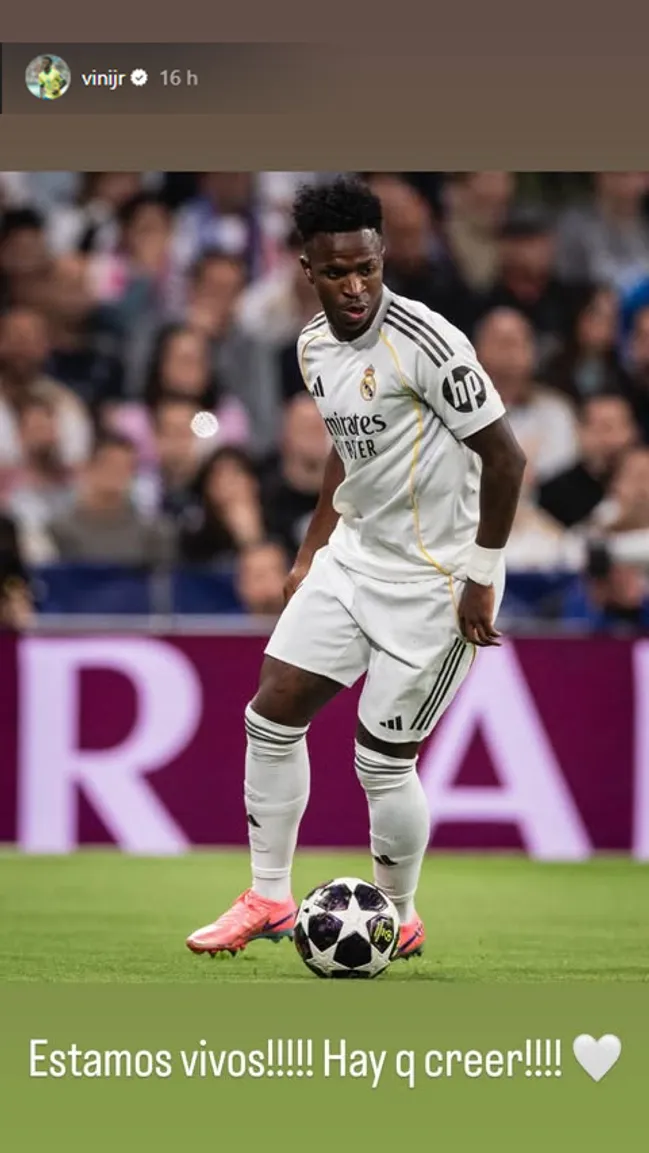 Vinicius y su reacción a la derrota del Real Madrid. (IG/vinijr)
