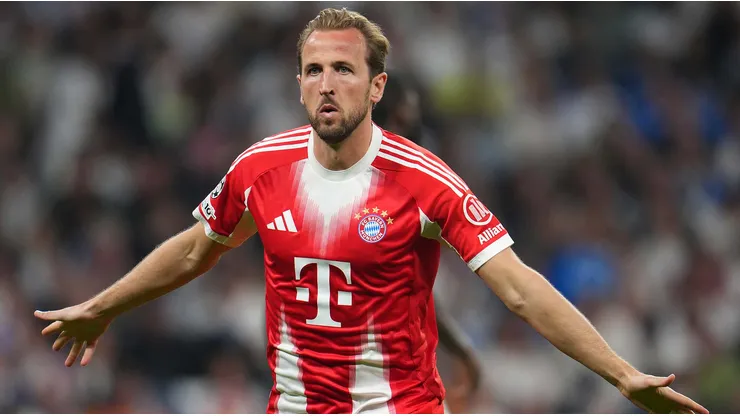 Harry Kane celebra su gol ante Real Madrid.