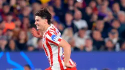 Julián Álvarez celebra el 1-0 de Atlético de Madrid ante Barcelona.