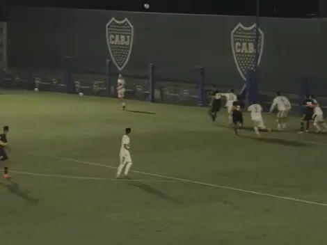 El golazo olímpico de Leonel Flores en la Reserva de Boca