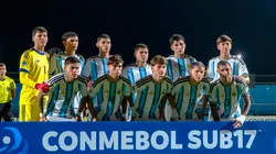 La formación inicial del seleccionado argentino en el Sudamericano Sub 17 que enfrentó a su par de Venezuela.