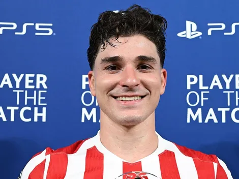 La confesión de Julián Álvarez tras su golazo de tiro libre ante Barcelona