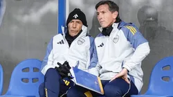 Claudio Úbeda y Miguel Ángel Russo, en Boca.