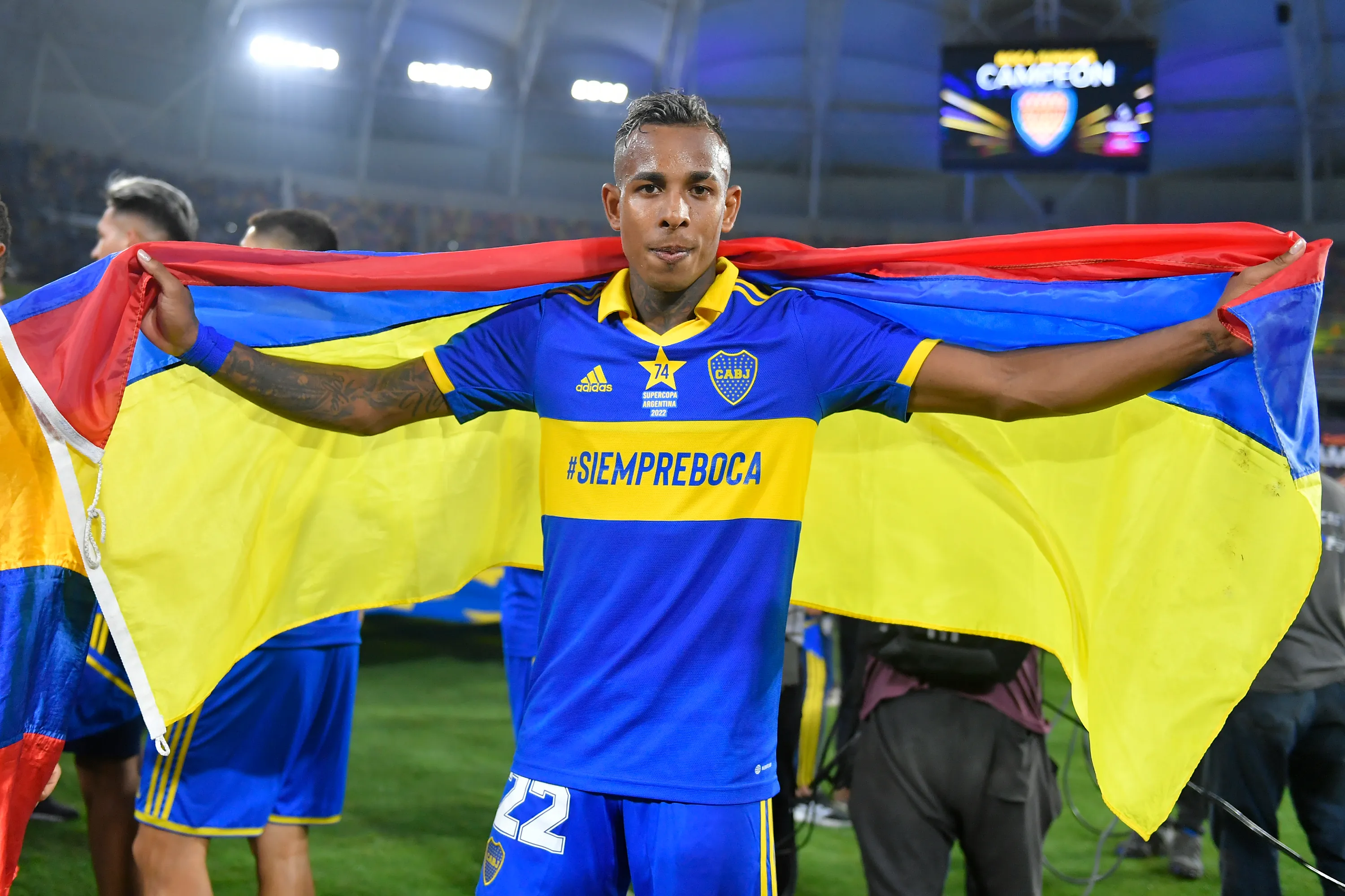 Sebastián Villa, delantero colombiano durante su etapa en Boca. (Getty Images)