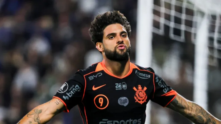 Yuri Alberto, tras anotar un gol en Platense vs. Corinthians por la Copa Libertadores.