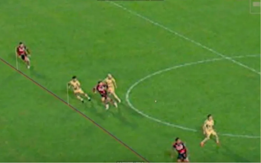 El offside poco claro que cobraron en favor de Flamengo.