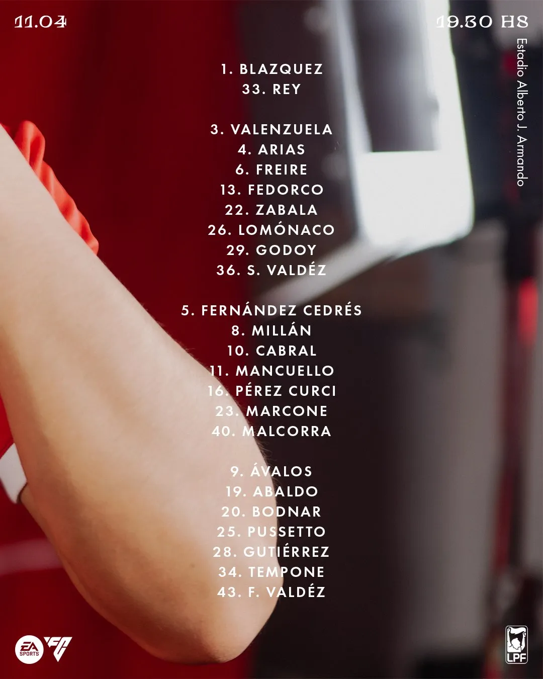 Los convocados de Independiente, sin Montiel (@Independiente)