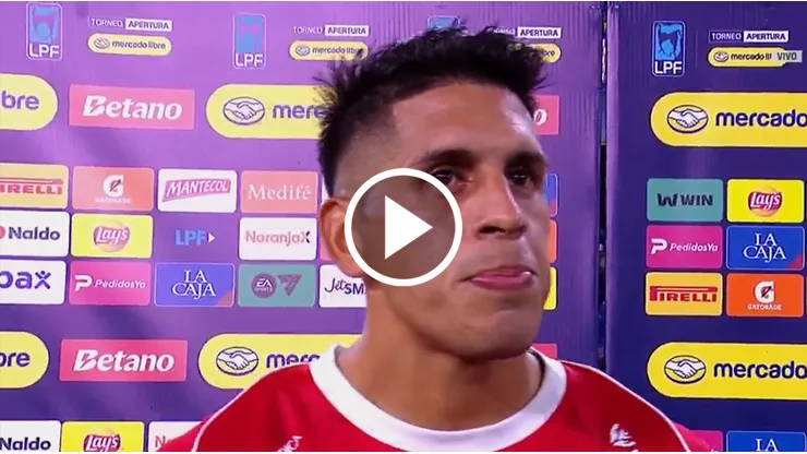 Sebastián Valdez, futbolista de Independiente. (Captura TNT Sports)