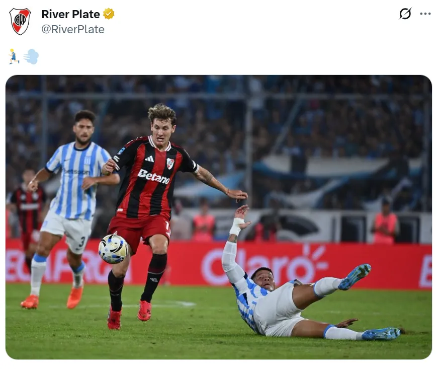 El posteo de River para chicanear a Rojo.