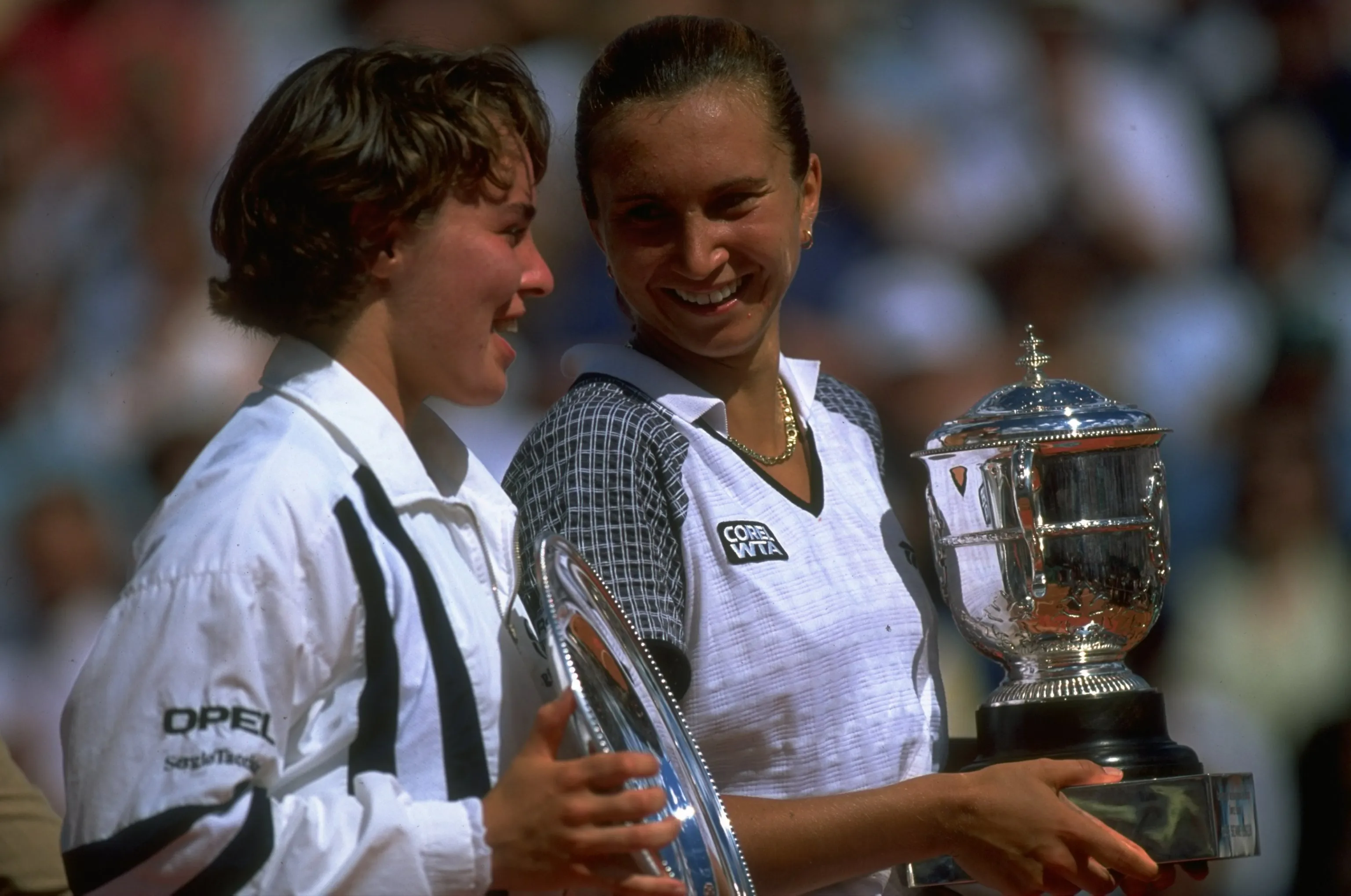 Hingis y Majoli tras la final de Roland Garros 1997. (Foto: Getty).