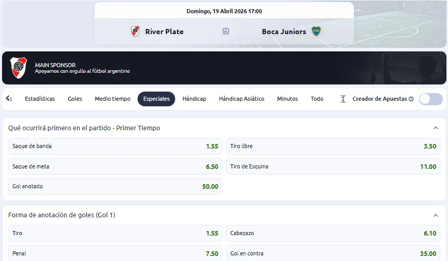 Captura realizada desde Betano el 14/04/26