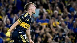 Ascacíbar festeja su gol con Boca ante Barcelona de Guayaquil.