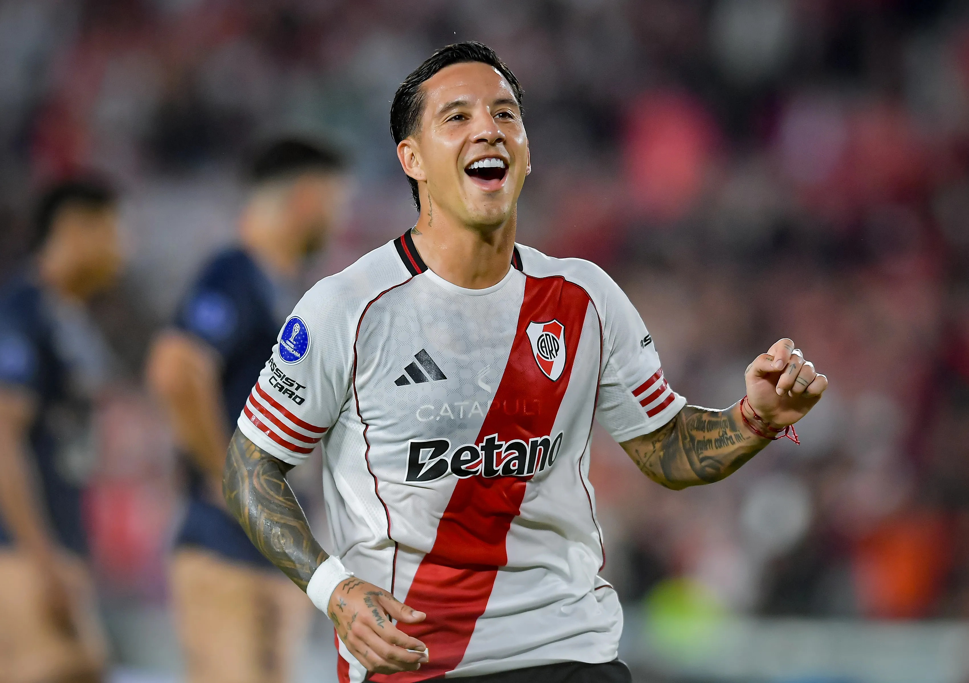 Sebastián Driussi festeja su gol ante Carabobo. (Getty).