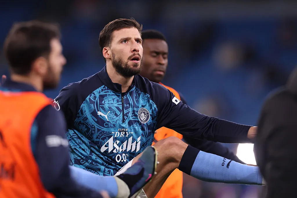 Rúben Dias no estará para el partido vs. Arsenal. (Getty)