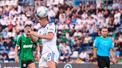 Nico Paz cabecea directo al arco para anotar un nuevo gol en Como.