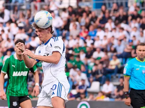 El golazo de cabeza desde casi fuera del área de Nico Paz