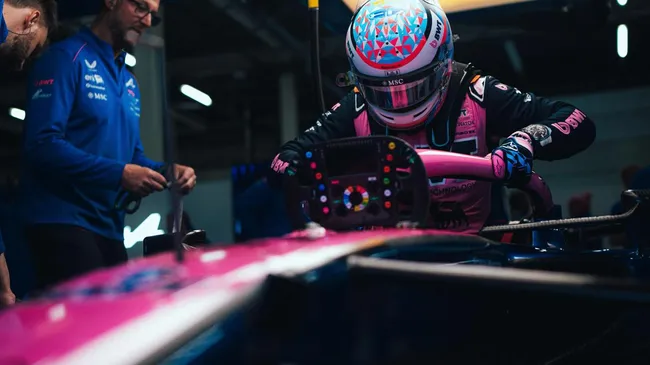 Colapinto ya probó las mejoras que habrá en Alpine para Miami. (Prensa Alpine)