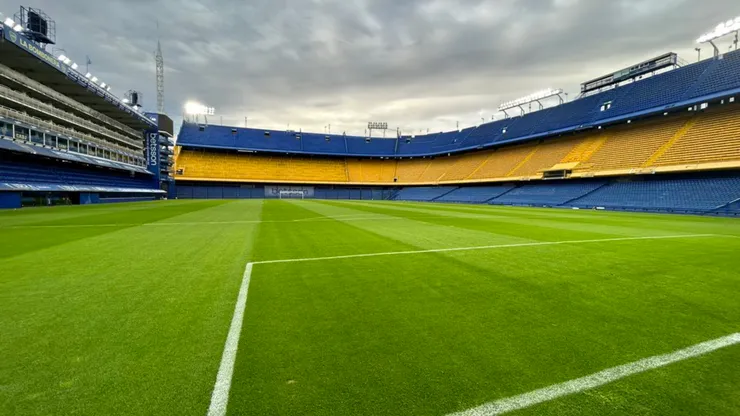 El campo de juego de La Bombonera.
