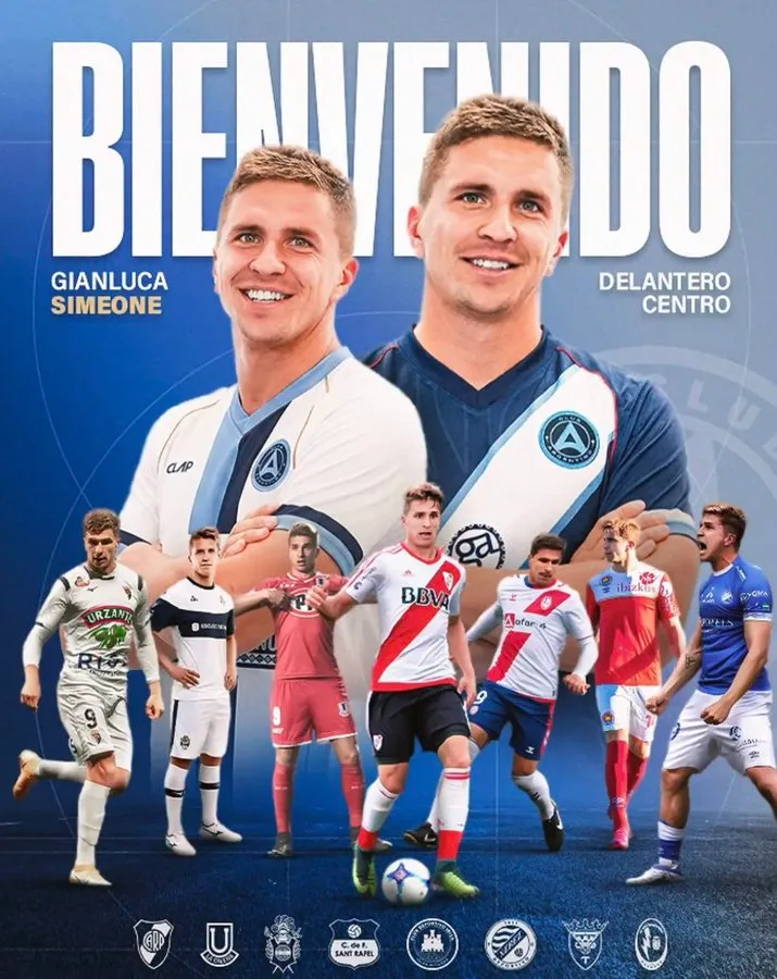 Así el Club Argentino de Madrid anunció la incorporación de Gianluca Simeone.