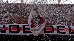 Los hinchas de River presentes en el Monumental durante el Superclásico.