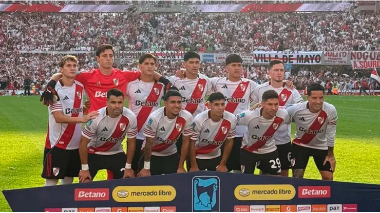 El equipo titular de River en el Superclásico ante Boca.
