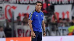 Claudio Úbeda durante la victoria de Boca en el Superclásico.