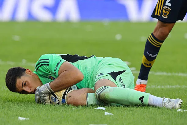 Leandro Brey, en la victoria de Boca ante River. (Getty Images)